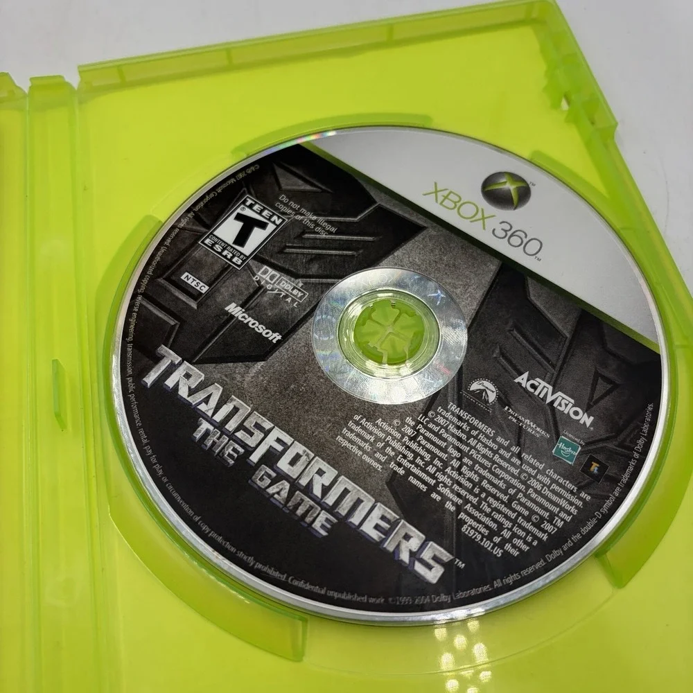 Transformers: The Game (Xbox 360, 2007) Complete W/ Manual-